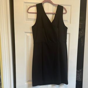 Metaphor Black Sleeveless V-Neck Mini Dress